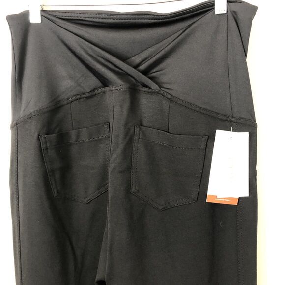 Isabel by Ingrid +Isabel Maternity NWT Women's Crossover Panel Black Jeggings M - Picture 4 of 11